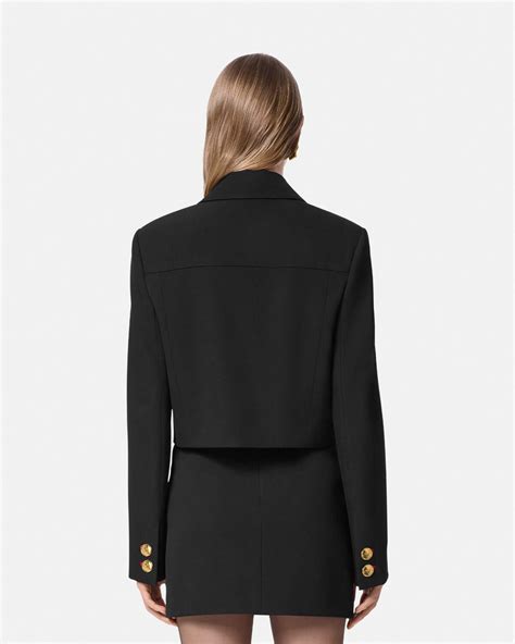 versace uniform|Wool Gabardine Long Uniform Coat .